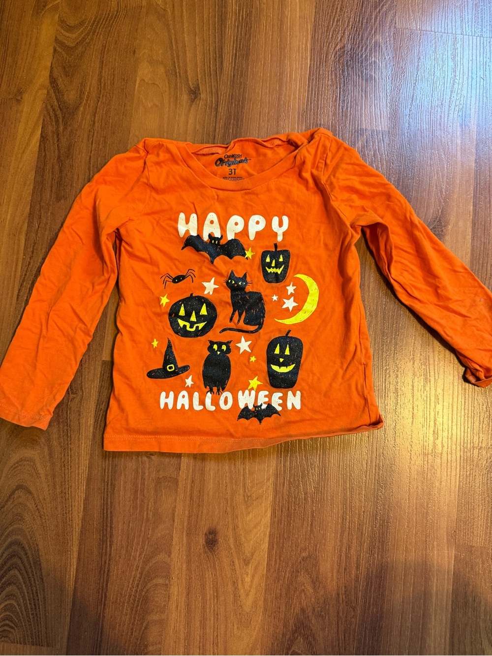 OshKosh B'gosh Orange Halloween Graphic Long-Sleeve Tee